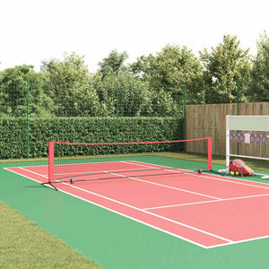 vidaXL Tennis Net Black and Red 396 x 92 x 87 cm Polyester