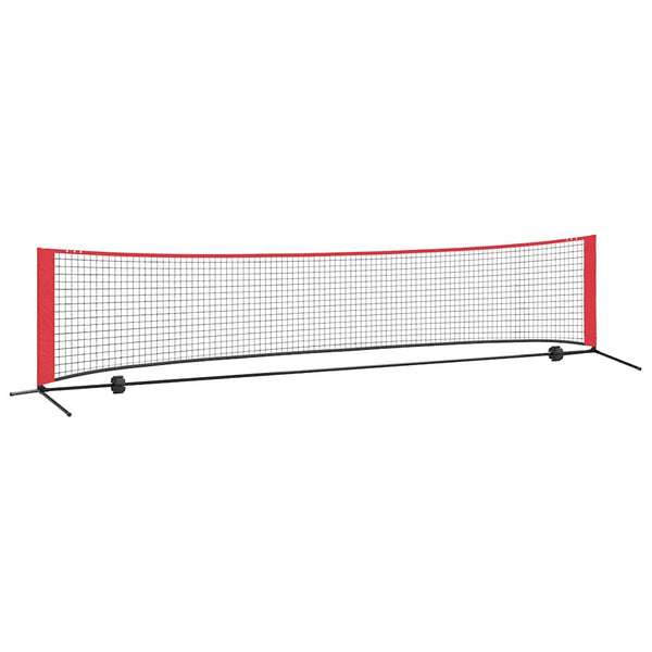 vidaXL Tennis Net Black and Red 396 x 92 x 87 cm Polyester