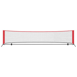 vidaXL Tennis Net Black and Red 396 x 92 x 87 cm Polyester