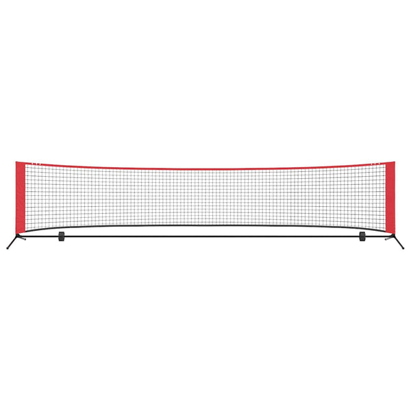 vidaXL Tennis Net Black and Red 396 x 92 x 87 cm Polyester