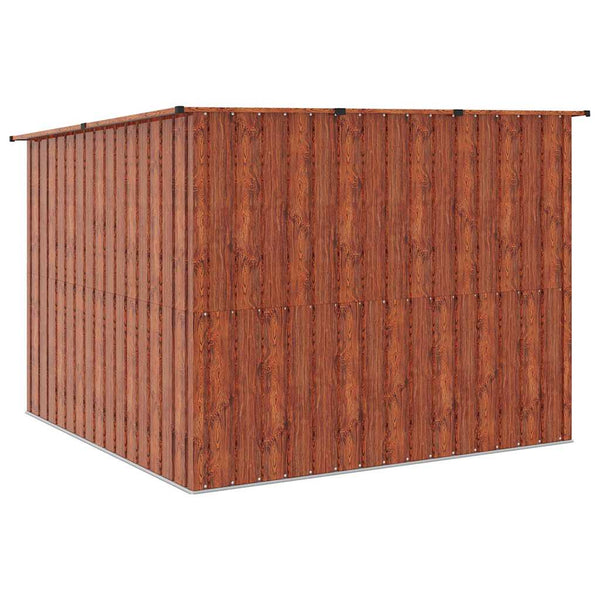 vidaXL Bicycle Shed 3 pcs Brown 216 x 207 x 158 cm Metal