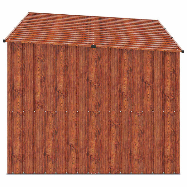 vidaXL Bicycle Shed 3 pcs Brown 216 x 207 x 158 cm Metal