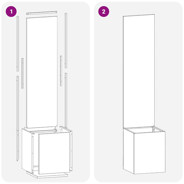 vidaXL Garden Privacy Screen Anthracite 32 x 32 x 150 cm