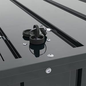 vidaXL Garden Storage Box Black 101 x 82 x 50 cm Steel