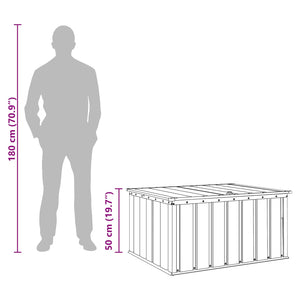 vidaXL Garden Storage Box Black 101 x 82 x 50 cm Steel