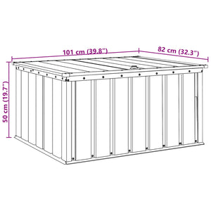 vidaXL Garden Storage Box Black 101 x 82 x 50 cm Steel