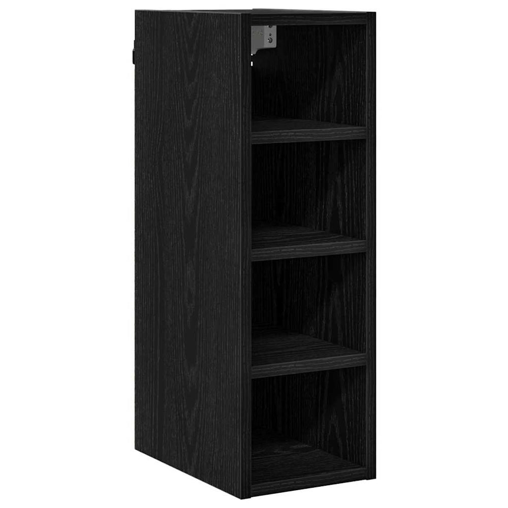 vidaXL Wall Cabinet with Shelf Black Oak-Look 20 x 29.5 x 60 cm