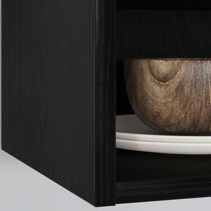 vidaXL Wall Cabinet with Shelf Black Oak Look 30 x 29.5 x 60 cm