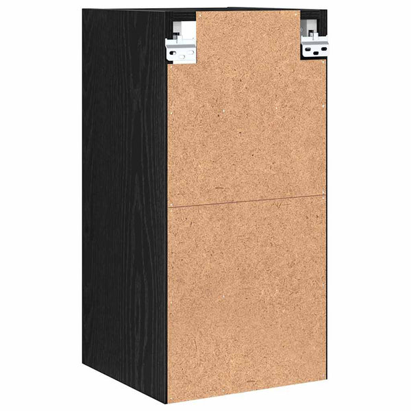 vidaXL Wall Cabinet with Shelf Black Oak Look 30 x 29.5 x 60 cm