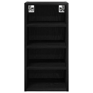 vidaXL Wall Cabinet with Shelf Black Oak Look 30 x 29.5 x 60 cm