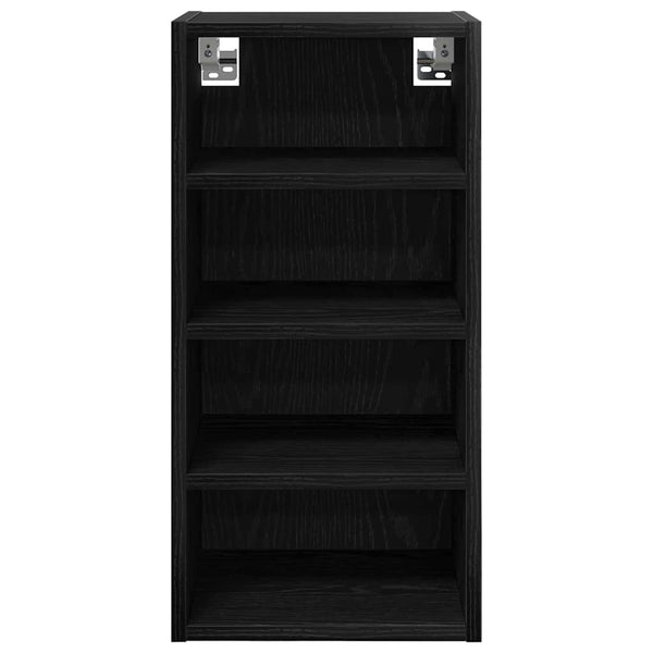 vidaXL Wall Cabinet with Shelf Black Oak Look 30 x 29.5 x 60 cm