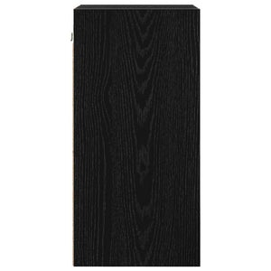 vidaXL Wall Cabinet with Shelf Black Oak Look 30 x 29.5 x 60 cm