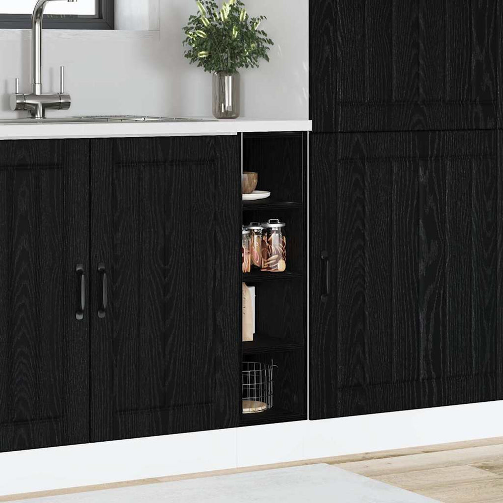 vidaXL Base Kitchen Cabinet Black Oak Look 20 x 44.5 x 81.5 cm