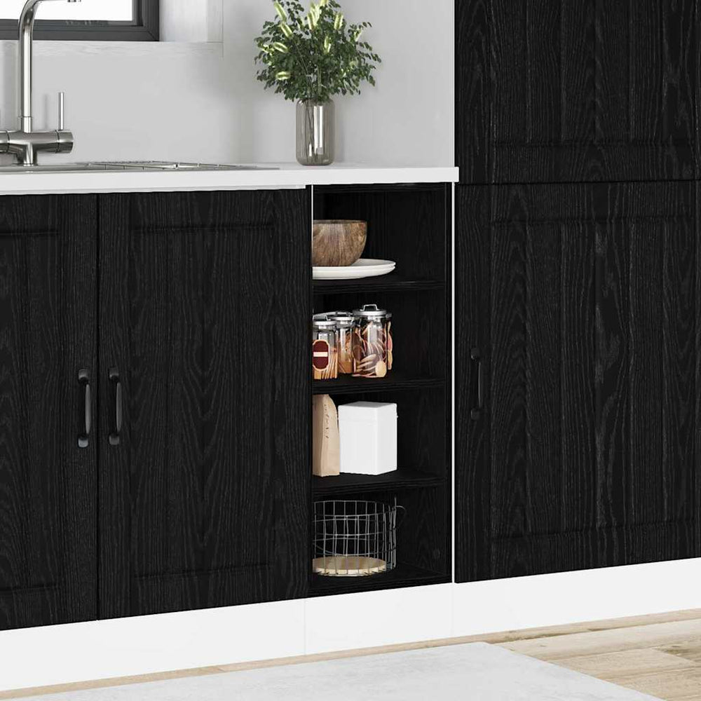 vidaXL Base Kitchen Cabinet Black Oak Look 30 x 44.5 x 81.5 cm