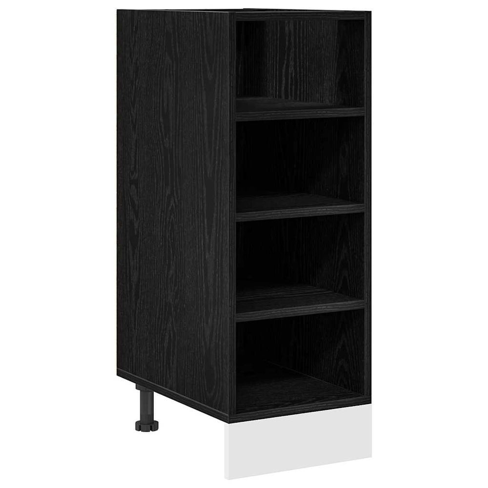 vidaXL Base Kitchen Cabinet Black Oak Look 30 x 44.5 x 81.5 cm