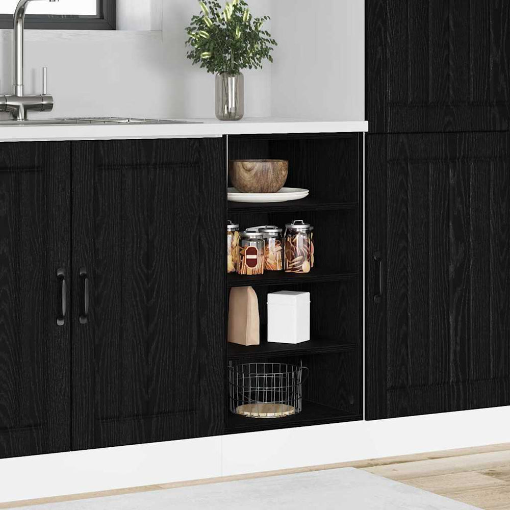 vidaXL Kitchen Base Cabinet Black Oak Look 40 x 44.5 x 81.5 cm