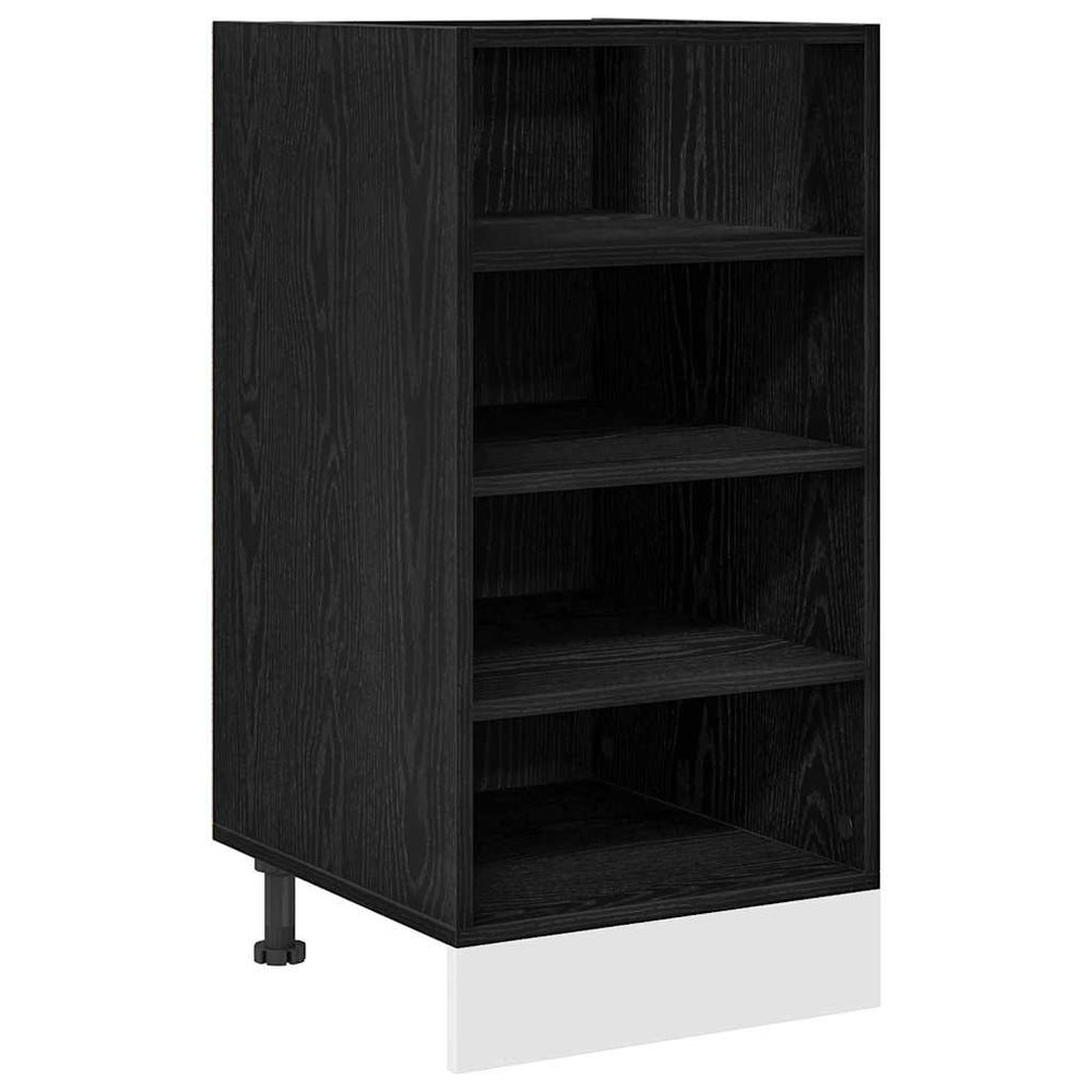 vidaXL Kitchen Base Cabinet Black Oak Look 40 x 44.5 x 81.5 cm
