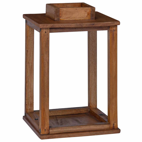 vidaXL Lanterns 3 pcs Natural Mahogany Wood