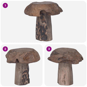 vidaXL Stool Natural 35 x 35 x 35 cm Solid Teak Wood