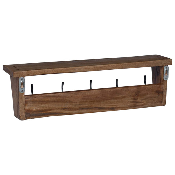 vidaXL Clothes Hanger Brown 50 x 10 x 14 cm Solid Mahogany Wood