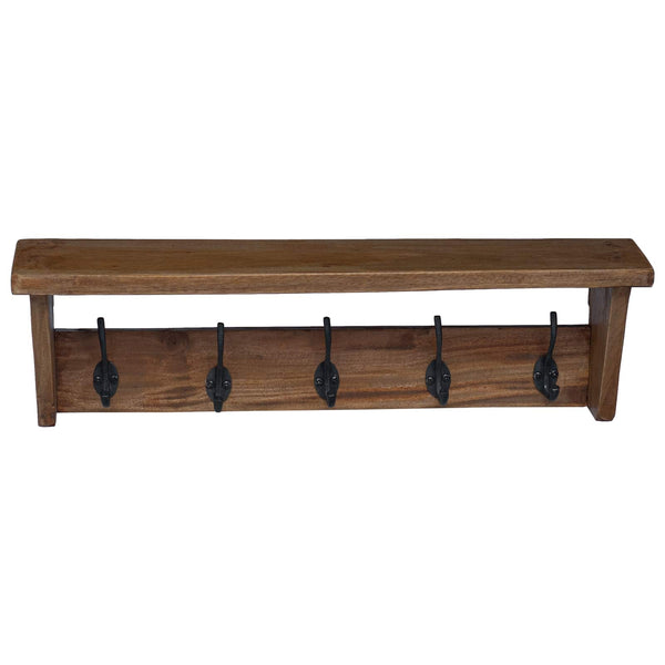 vidaXL Clothes Hanger Brown 50 x 10 x 14 cm Solid Mahogany Wood