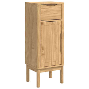 vidaXL Bathroom Furniture Set FLORO 2 pcs Waxed Brown Solid Pine Wood