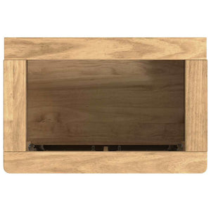 vidaXL Bathroom Furniture Set FLORO 3 pcs Wax Brown Solid Pine Wood