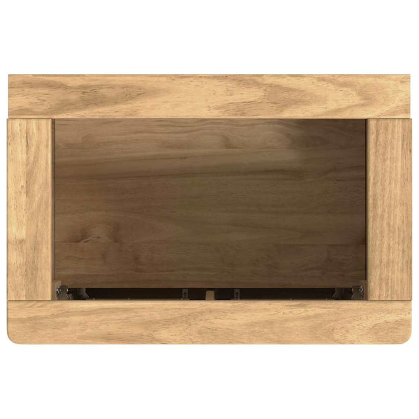vidaXL Bathroom Furniture Set FLORO 3 pcs Wax Brown Solid Pine Wood