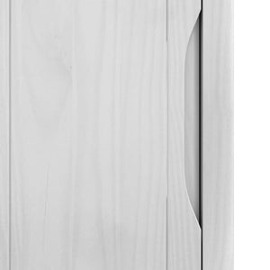 vidaXL Bathroom Furniture Set with Door FLORO 3 pcs White Solid Pine Wood