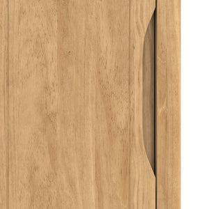 vidaXL Bathroom Furniture Set FLORO 4 pcs Waxed Brown Solid Pine Wood