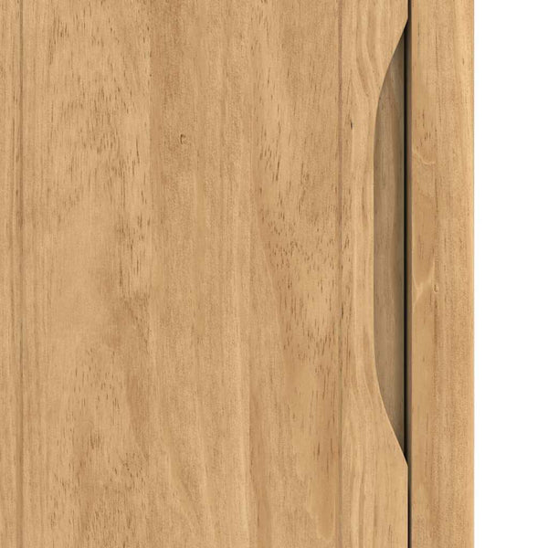 vidaXL Bathroom Furniture Set FLORO 4 pcs Waxed Brown Solid Pine Wood