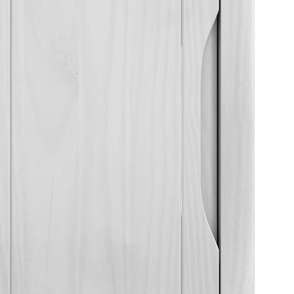 vidaXL Bathroom Furniture Set with Door FLORO 4 pcs White Solid Pine Wood