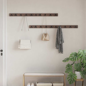 vidaXL Coat Hanger Brown 60 x 7 x 8 cm Solid Reclaimed Wood