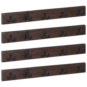vidaXL Coat Hanger Brown 60 x 7 x 8 cm Solid Reclaimed Wood