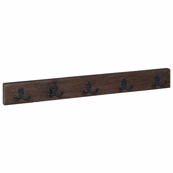 vidaXL Coat Hanger Brown 60 x 7 x 8 cm Solid Reclaimed Wood