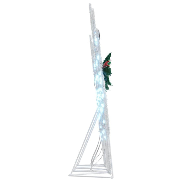 vidaXL LED Reindeer 4 pcs Silver Fabric