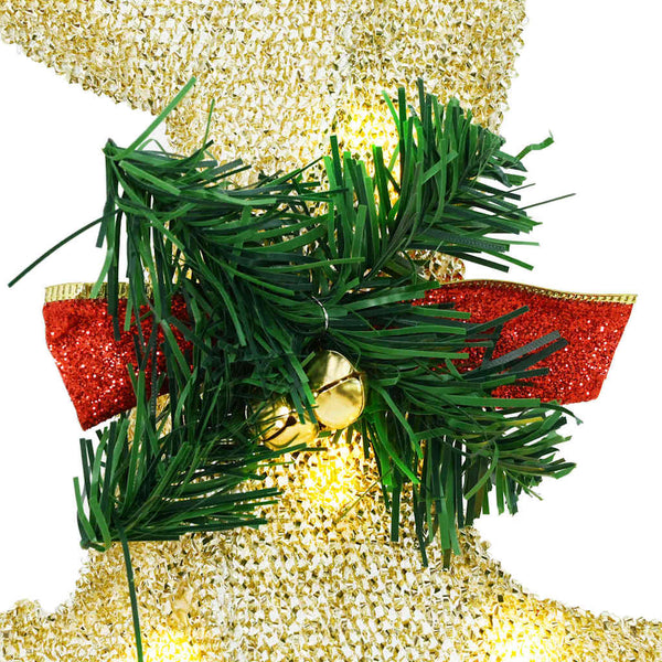 vidaXL LED Reindeer 6 pcs Gold Fabric