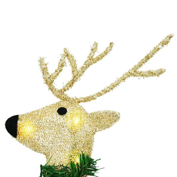 vidaXL LED Reindeer 6 pcs Gold Fabric