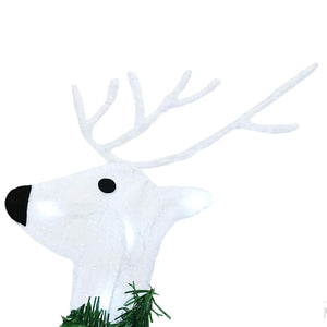 vidaXL LED Reindeer 6 pcs White Fabric