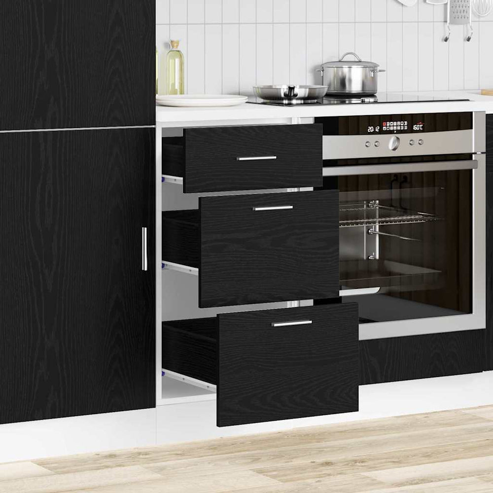 vidaXL Kitchen Base Cabinet Black Oak-Look 40 x 46 x 81.5 cm