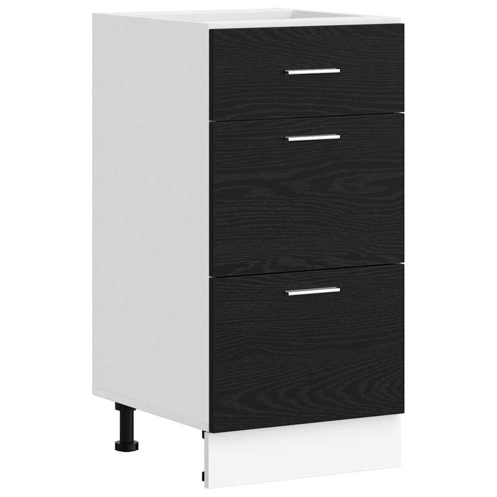 vidaXL Kitchen Base Cabinet Black Oak-Look 40 x 46 x 81.5 cm