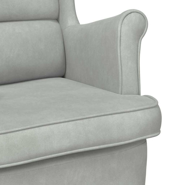 vidaXL Rocking Chair with Cushions Light Grey 92 x 71 x 100 cm Plywood
