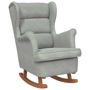 vidaXL Rocking Chair with Cushions Light Grey 92 x 71 x 100 cm Plywood