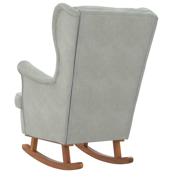 vidaXL Rocking Chair with Cushions Light Grey 92 x 71 x 100 cm Plywood