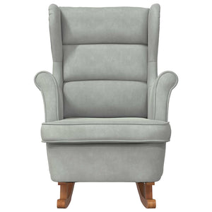 vidaXL Rocking Chair with Cushions Light Grey 92 x 71 x 100 cm Plywood