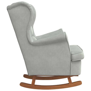 vidaXL Rocking Chair with Cushions Light Grey 92 x 71 x 100 cm Plywood