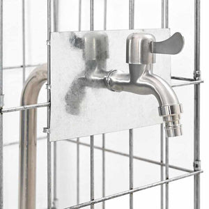 Gabionen Wasserhahn Edelstahl Silber 100cm