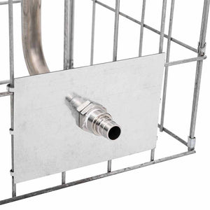 Gabionen Wasserhahn Edelstahl Silber 100cm