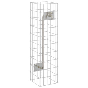 Gabionen Wasserhahn Edelstahl Silber 100cm