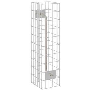 Gabionen Wasserhahn Edelstahl Silber 100cm